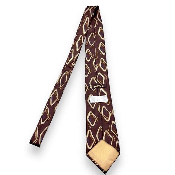 Enrico Coveri Mens Vintage Silk Dress Tie Made in Italy Abstract Design 58" 3.5" - Picture 3 of 10